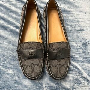Coach Women's Black Patterned Loafers